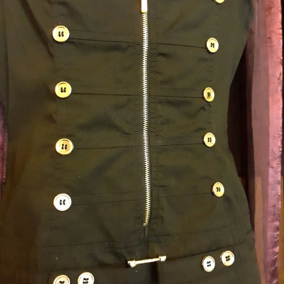 Military-esque Fetish Dom zip front Punk Gothic 6 - Picture 5 of 7